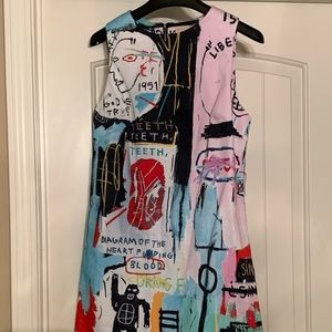 Alice & Olivia Basquiat graffiti dress